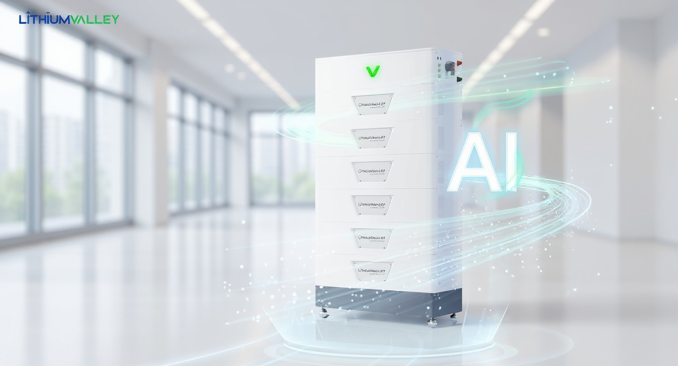 Energy storage cabinet in an engineering showroom