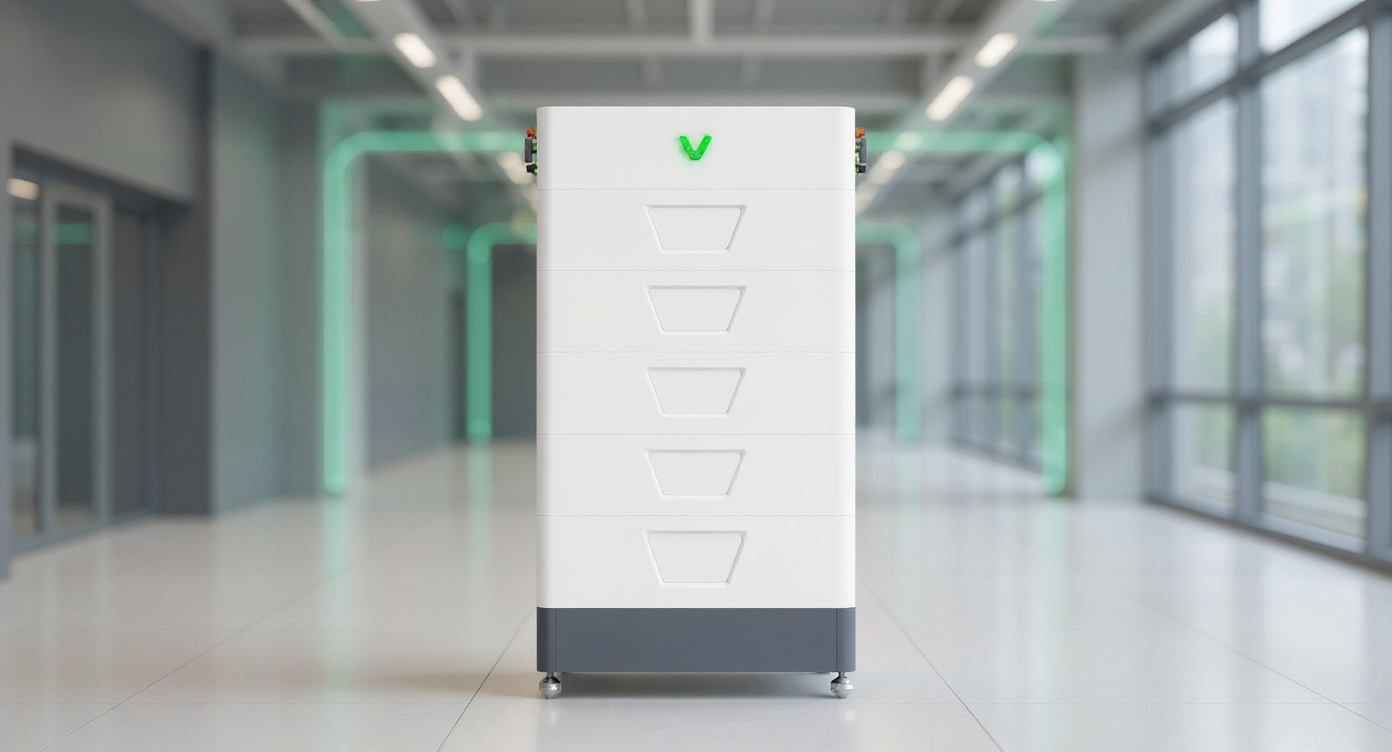 Energy storage cabinet in an engineering showroom