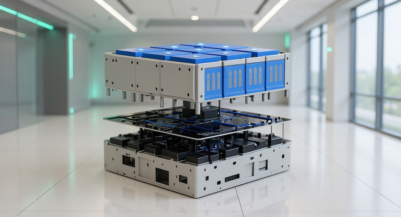 Energy storage cabinet in an engineering showroom