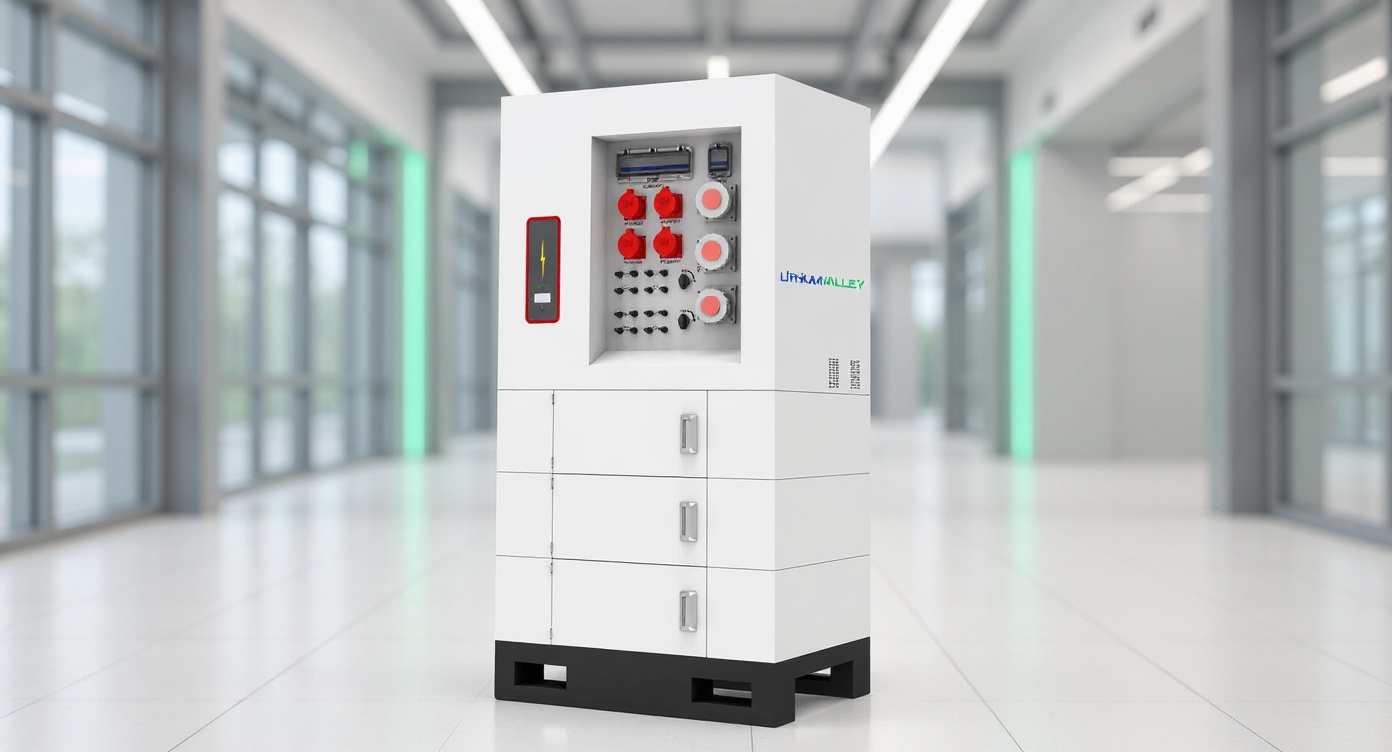 Energy storage cabinet in an engineering showroom