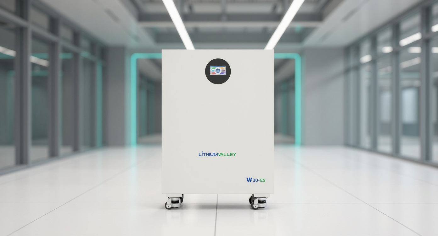 Energy storage cabinet in an engineering showroom