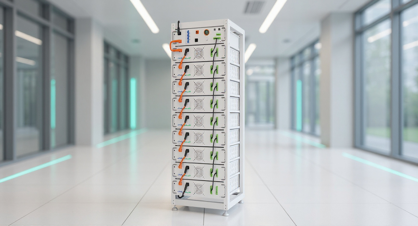 Energy storage cabinet in an engineering showroom